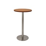Rapid Dry Bar Table 600Mm Round Top 1075H Chrome Base Cherry Top