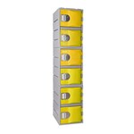 Locker 6 Door Heavy Duty 1800Hx385Wx500D Yellow