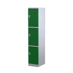 Locker 3 Door Abs Plastic 1940Hx380Wx500D Green