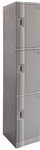 Locker 3 Door Abs Plastic 1940Hx380Wx500D Grey