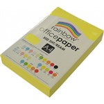 Rainbow Paper A4 80Gsm Bright Colours Yellow