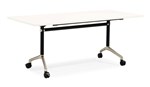 Table Typhoon Flip Top 1800L X 750D Black Rails Polished Alumin Feet Casto