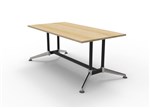 Rapid Typhoon Boardroom Table 2400X1200X730Mm Natural Oak Top