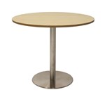 Rapid Table Round 1200Mm With Chrome Base Natural Oak