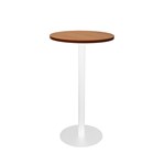 Rapid Dry Bar Table 600Mm Round Top 1075H White Base Cheery Top
