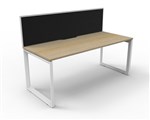 Deluxe Rapid Infinity 1 Person Desk Single Sided White Loop Leg 1500X750 Wi