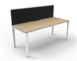 Deluxe Rapid Infinity 1 Person Desk Single Sided White Profile Leg 1200X750
