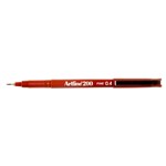 Artline 200 Fineliner Pen 04mm Box 12 Brown