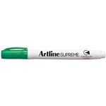 Artline Supreme Whiteboard Marker Bullet Point 15mm Box 12 Green