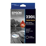 Epson E220Bxlt OEM Ink Cartridge Black Twin Pack