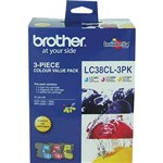 Brother LC38CL3PK OEM Ink Cartridge Colour Value Pack CMY