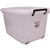 Italplast Storage Box With Lid And Rollers 585 X 420 X 335mm Clear 55 Litre