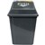 Cleanlink Rubbish Bin 12054 With Bullet Lid 25L Grey