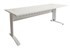 Rapid Span Desk 1500X700 White Metal Frame With Modesty Panel White Top