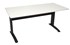 Rapid Span Desk 1800X700 Black Metal Frame With Modesty Panel White