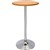 Rapid Dry Bar Table 600Mm Round Top 1075H Chrome Base Beech Top