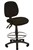 YS07D Task Drafting Chair Black Fabric 2 Lever No Arms