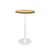 Rapid Dry Bar Table 600Mm Round Top 1075H White Base Beech Top