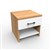 Bedside Table 450Mmh X 400Mmw X 400Mmd 1 Shelf 1 Draw Woodgrain Arctic White  Available in WA only 