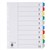 Marbig Dividers Pp A4 10 Tab Extra Wide Multi Colour