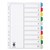 Marbig Dividers Pp A4 10 Tab Multi Colour