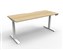 Boost  1P Sit Stand Desk 1500x750mm Nat Oak Top White Frame