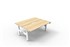 Boost  2P Sit Stand Desk 1200x750mm Nat Oak Top White Frame