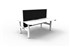 Boost  2P Sit Stand Desk 1800x750mm Nat White Top White Frame Black Screen