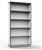 Bookcase Natural White Black Trim 1800mm H x 900mm W x 315mm D