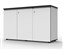 Cupboard Deluxe Swing 3 Door Natural White 1200mm W x 450mm D x 730mm H