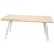 Rapid Meeting Table 1800X900Mm Silver Frame With Chrome Foot Beech Top