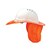 ProChoice Hard Hat Brim With Neck Flap Plastic Fluoro Orange