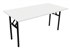 Rapid Folding Table Black Steel Frame 1500X750 White Top