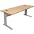 Rapid Span Desk 1500X700 Silver Metal Frame With Modesty Panel Beech Top