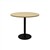 Rapid Table Round 900Mm With Black Base Natural Oak