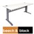 Rapid Span Desk 1200X700 Black Metal Legs With Modesty Panel Beech Top
