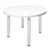 Rapid Table Round 900Mm With Chrome Legs White Top