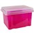 Italplast Storage Box Clear Base And Lid 360Wx450Lx285Hmm 32L Pink