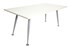Rapid Span Meeting Table 1800X750 Silver Frame With Chrome Foot White Top