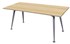 Rapid Span Meeting Table 1800X750 Silver Frame With Chrome Foot Natural Oak