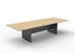 Rapid Boardroom Table 3200X1200X730Mm 2 Piece Top Natural OakIronstone