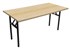 Rapid Folding Table Black Steel Frame 1500X750 Natural Oak Top