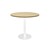 Rapid Table Round 1200Mm With White Base Natural Oak