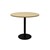 Rapid Table Round 1200Mm With Black Base Natural Oak