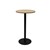 Rapid Dry Bar Table 600Mm Round Top 1075H Black Base Natural Oak Top