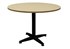 Rapid Round Table 4 Star Black PC Pedestal Frame With 1200Mm Natural Oak T