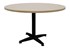 Rapid Round Table 4 Star Black PC Pedestal Frame With 900Mm Natural Oak To