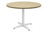 Rapid Span 4 Star Round Table 1200Mmx730Mmh White Base Natural Oak Top